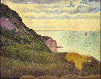 Seurat, Georges - Port-en-Bessin, the Semaphore and Cliffs